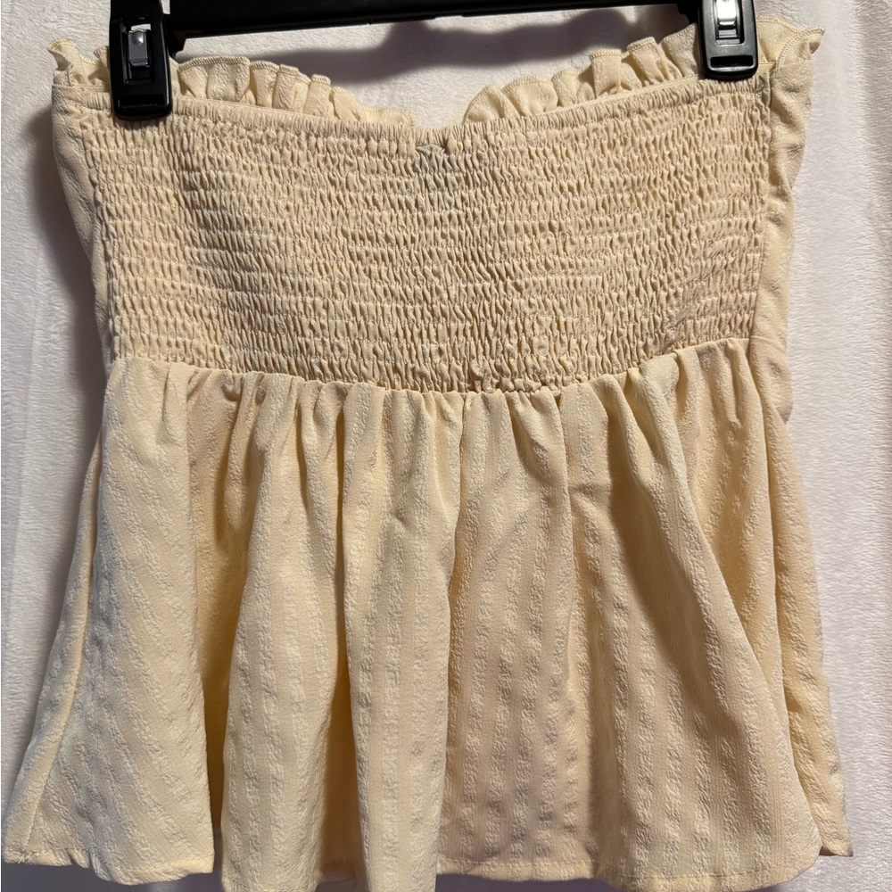 SHEIN Cream Bow Tie Top - Picture 3 of 4